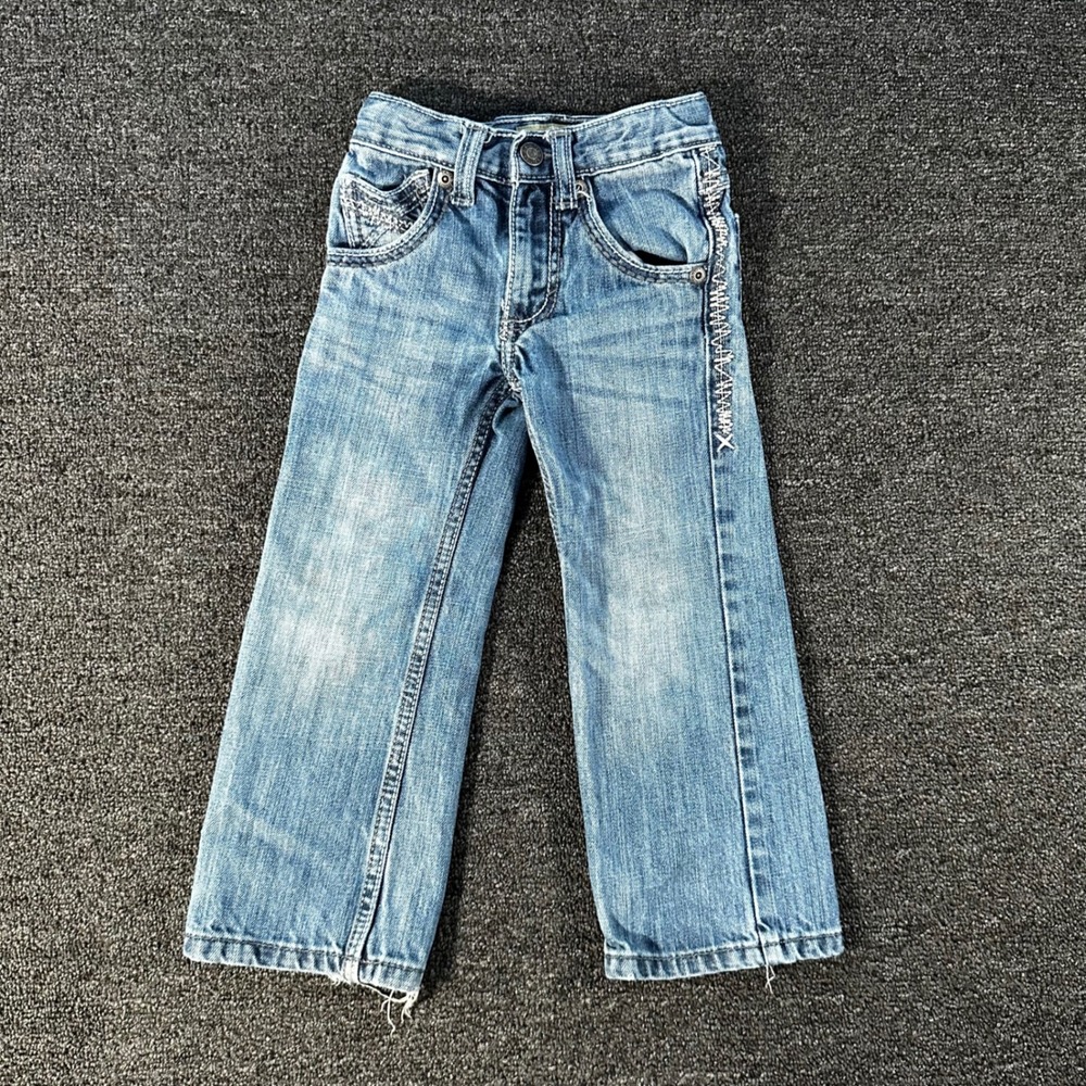 Wrangler 20X Jeans Boys 4 Slim Blue Good Western Contrast Stitch 42JWXBB